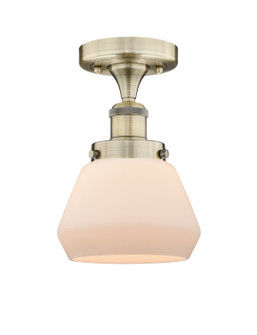 Edison One Light Semi-Flush Mount in Antique Brass (405|6161FABG171)