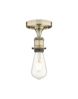 Edison One Light Semi-Flush Mount in Antique Brass (405|6161FAB)