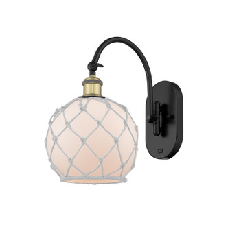 Ballston One Light Swing Arm in Black Antique Brass (405|5181WBABG1218RW)