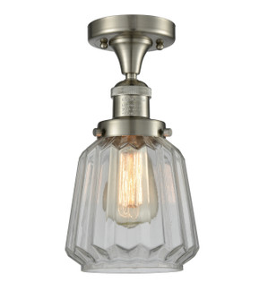 Franklin Restoration One Light Semi-Flush Mount in Brushed Satin Nickel (405|5171CHSNG142)