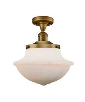 Franklin Restoration One Light Semi-Flush Mount in Brushed Brass (405|5171CHBBG541)