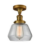 Franklin Restoration One Light Semi-Flush Mount in Brushed Brass (405|5171CHBBG172)