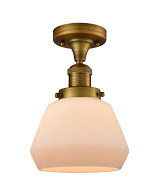 Franklin Restoration One Light Semi-Flush Mount in Brushed Brass (405|5171CHBBG171)
