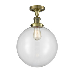 Franklin Restoration One Light Semi-Flush Mount in Antique Brass (405|5171CHABG20212)
