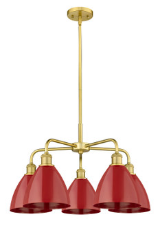 Ballston Five Light Chandelier in Satin Gold (405|5165CRSGMBD75RD)
