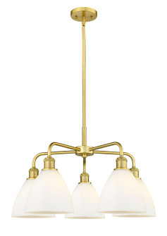 Ballston Five Light Chandelier in Satin Gold (405|5165CRSGGBD751)