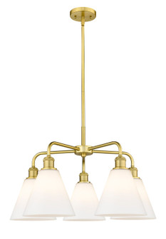 Ballston Five Light Chandelier in Satin Gold (405|5165CRSGGBC81)
