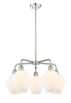 Downtown Urban Five Light Chandelier in Polished Nickel (405|5165CRPNG6518)