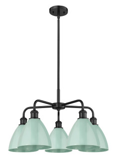 Downtown Urban Five Light Chandelier in Matte Black (405|5165CRBKMBD75SF)