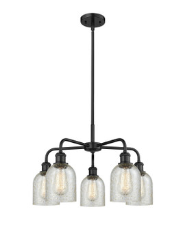 Ballston Five Light Chandelier in Matte Black (405|5165CRBKG259)
