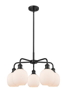 Ballston Five Light Chandelier in Matte Black (405|5165CRBKG101)