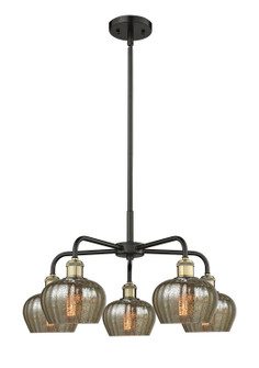 Downtown Urban Five Light Chandelier in Black Antique Brass (405|5165CRBABG96)