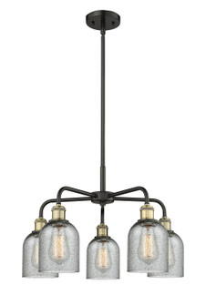 Ballston Five Light Chandelier in Black Antique Brass (405|5165CRBABG257)