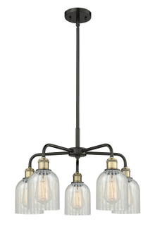 Ballston Five Light Chandelier in Black Antique Brass (405|5165CRBABG2511)