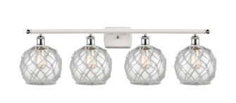 Ballston Four Light Bath Vanity in White Polished Chrome (405|5164WWPCG1228RW)
