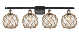 Ballston Four Light Bath Vanity in Black Antique Brass (405|5164WBABG1228RB)