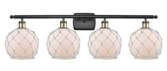 Ballston Four Light Bath Vanity in Black Antique Brass (405|5164WBABG1218RW)