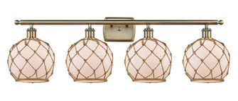 Ballston Four Light Bath Vanity in Antique Brass (405|5164WABG1218RB)