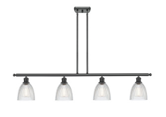 Ballston Four Light Island Pendant in Matte Black (405|5164IBKG382)