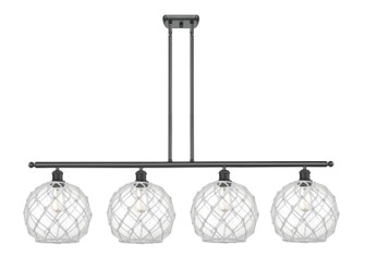 Ballston Four Light Island Pendant in Matte Black (405|5164IBKG12210RW)