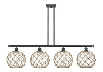 Ballston Four Light Island Pendant in Matte Black (405|5164IBKG12210RB)