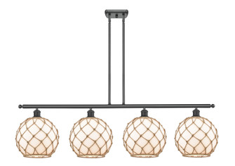 Ballston Four Light Island Pendant in Matte Black (405|5164IBKG12110RB)