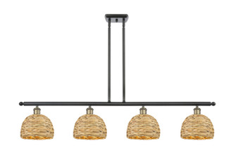 Ballston Four Light Island Pendant in Black Antique Brass (405|5164IBABRBD8NAT)