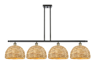 Ballston Four Light Island Pendant in Black Antique Brass (405|5164IBABRBD12NAT)