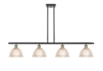 Ballston Four Light Island Pendant in Black Antique Brass (405|5164IBABG422)