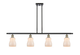 Ballston Four Light Island Pendant in Black Antique Brass (405|5164IBABG391)