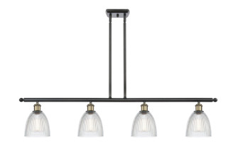 Ballston Four Light Island Pendant in Black Antique Brass (405|5164IBABG382)
