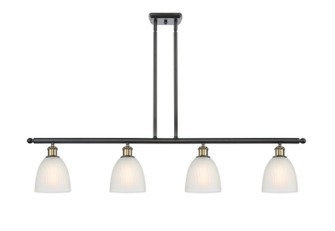 Ballston Four Light Island Pendant in Black Antique Brass (405|5164IBABG381)