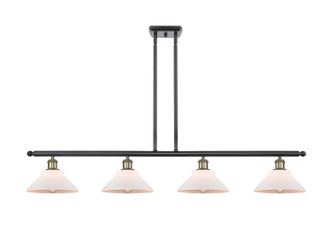 Ballston Four Light Island Pendant in Black Antique Brass (405|5164IBABG131)
