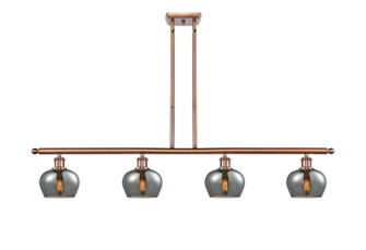 Ballston Four Light Island Pendant in Antique Copper (405|5164IACG93)