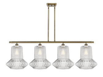 Ballston Four Light Island Pendant in Antique Brass (405|5164IABG212)