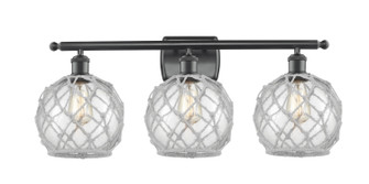 Ballston Three Light Bath Vanity in Matte Black (405|5163WBKG1228RW)