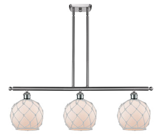 Ballston Three Light Island Pendant in Brushed Satin Nickel (405|5163ISNG1218RW)