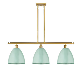 Ballston Three Light Island Pendant in Satin Gold (405|5163ISGMBD9SF)