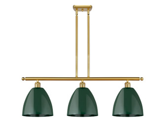 Ballston Three Light Island Pendant in Satin Gold (405|5163ISGMBD9GR)