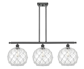 Ballston Three Light Island Pendant in Matte Black (405|5163IBKG12210RW)