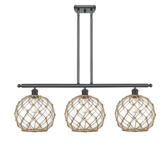 Ballston Three Light Island Pendant in Matte Black (405|5163IBKG12210RB)
