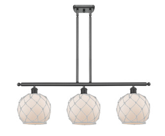 Ballston Three Light Island Pendant in Matte Black (405|5163IBKG1218RW)