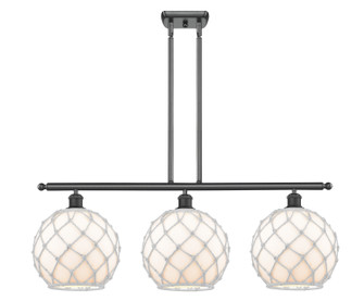 Ballston Three Light Island Pendant in Matte Black (405|5163IBKG12110RW)