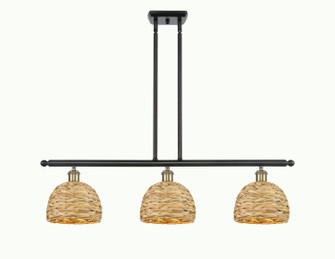 Ballston Three Light Island Pendant in Black Antique Brass (405|5163IBABRBD8NAT)