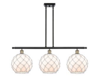 Ballston Three Light Island Pendant in Black Antique Brass (405|5163IBABG12110RW)