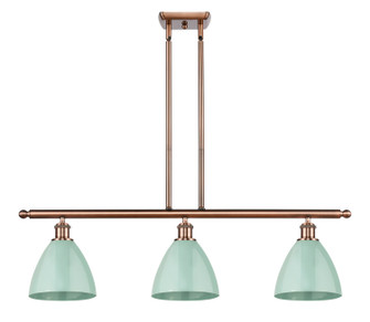 Ballston Three Light Island Pendant in Antique Copper (405|5163IACMBD75SF)