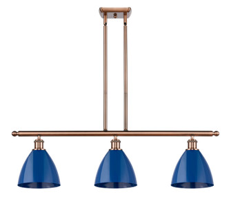 Ballston Three Light Island Pendant in Antique Copper (405|5163IACMBD75BL)