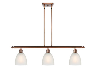 Ballston Three Light Island Pendant in Antique Copper (405|5163IACG381)