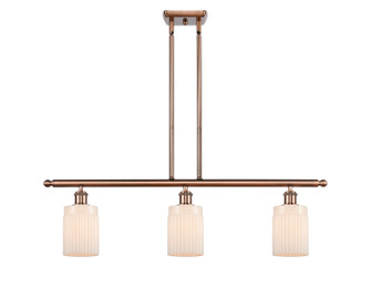 Ballston Three Light Island Pendant in Antique Copper (405|5163IACG341)