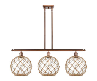 Ballston Three Light Island Pendant in Antique Copper (405|5163IACG12210RB)